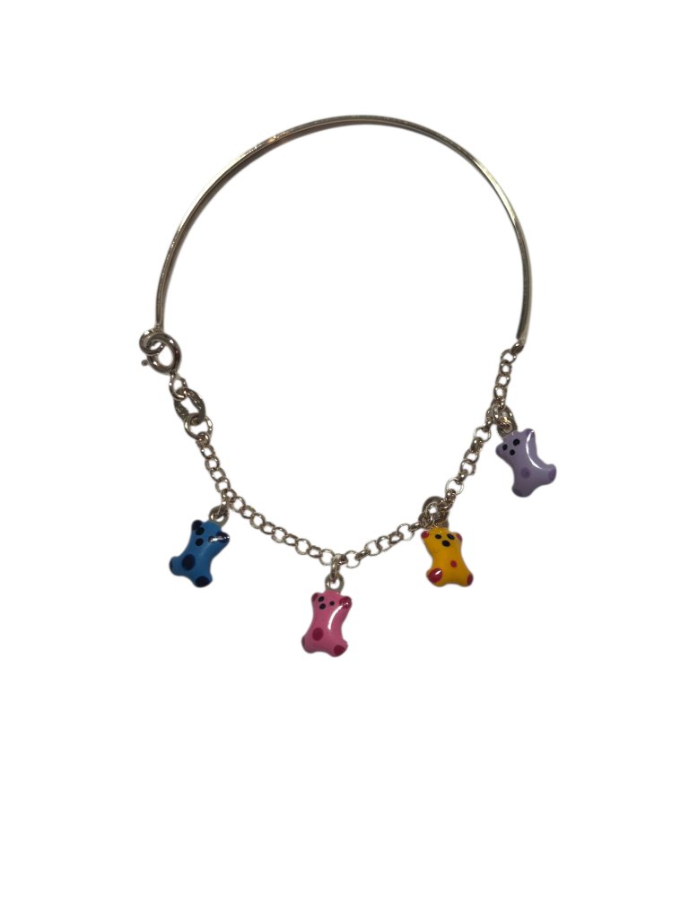 14k Yellow Gold Bear Charm Children's Bracelet #25092